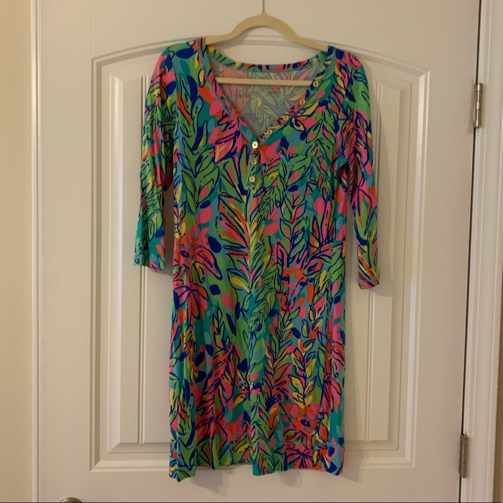 Lilly Pulitzer 3/4 sleeve dress size Small